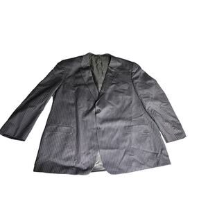 JONES NEW YORK Blazer Mens JNY Gray Pinstripe Wool 2 Button Jacket